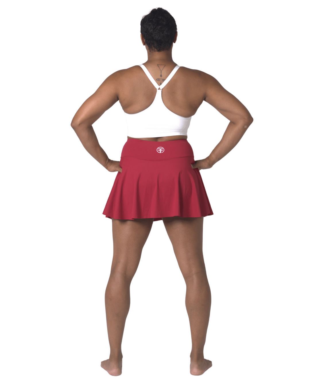 FITT FASHION WEAR LLC SKIRTS Pop Tennis Skirt Crimson Red