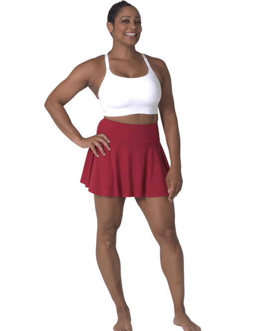 FITT FASHION WEAR LLC SKIRTS Pop Tennis Skirt Crimson Red