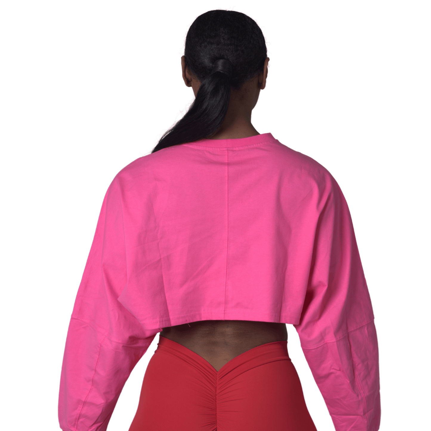 FITT FASHION WEAR LLC TOPS Sassy Oversize Crop Tops Pink
