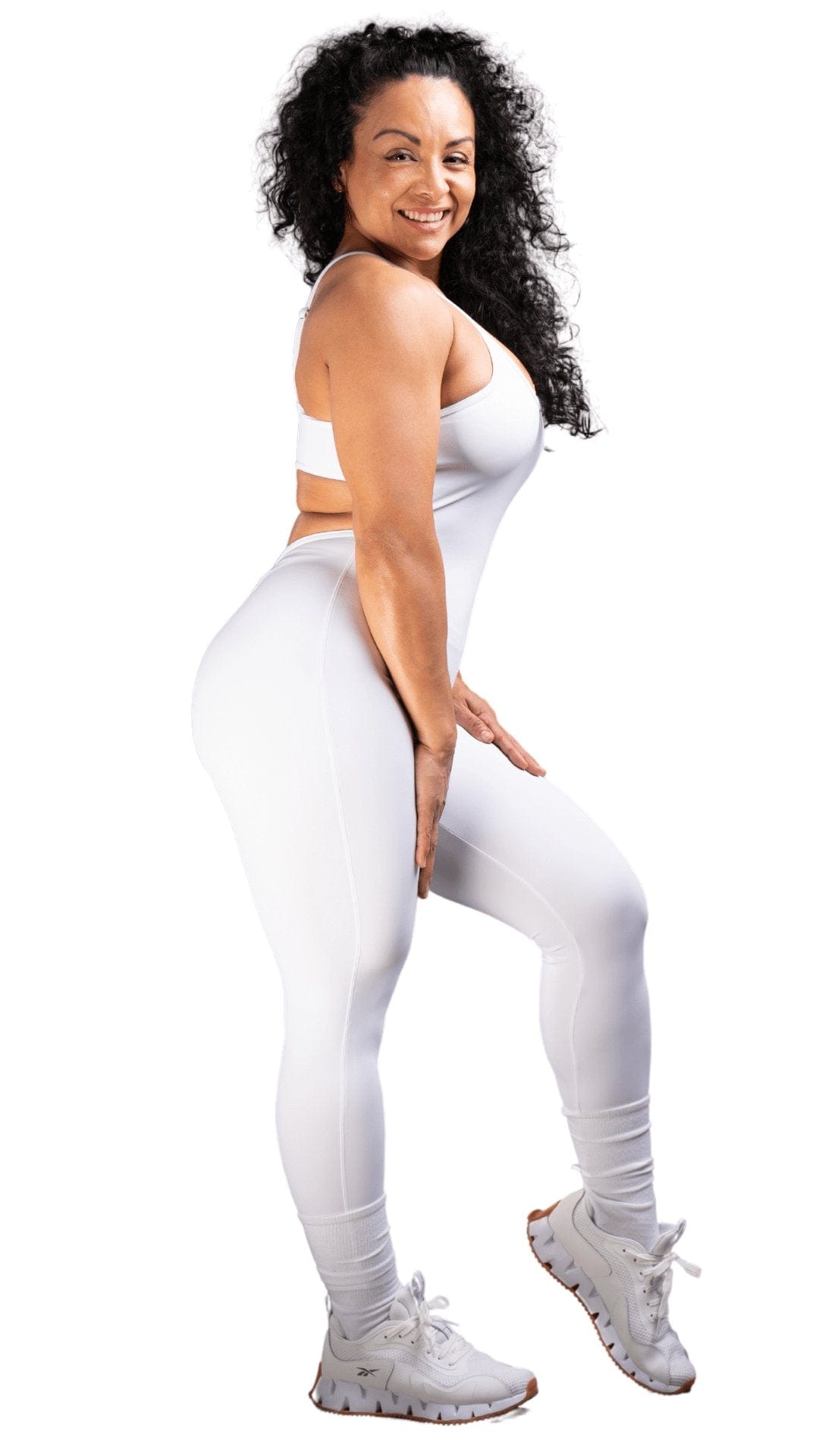 FITT FASHION WEAR LLC BODYSUIT Trinity Long Bodysuit White