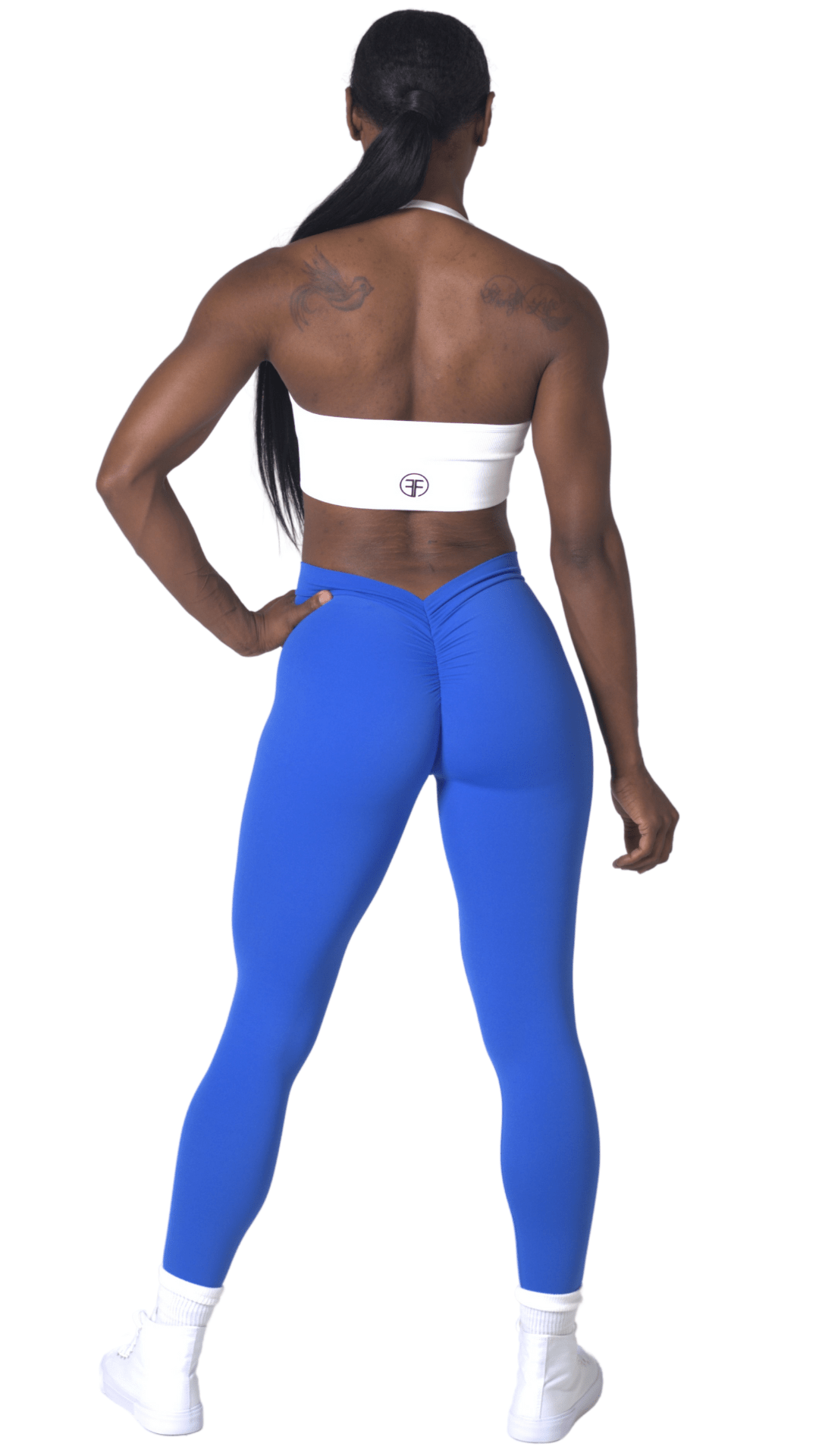 FITT FASHION WEAR LLC LEGGINGS Crucial Scrunch Leggings Bright Blue