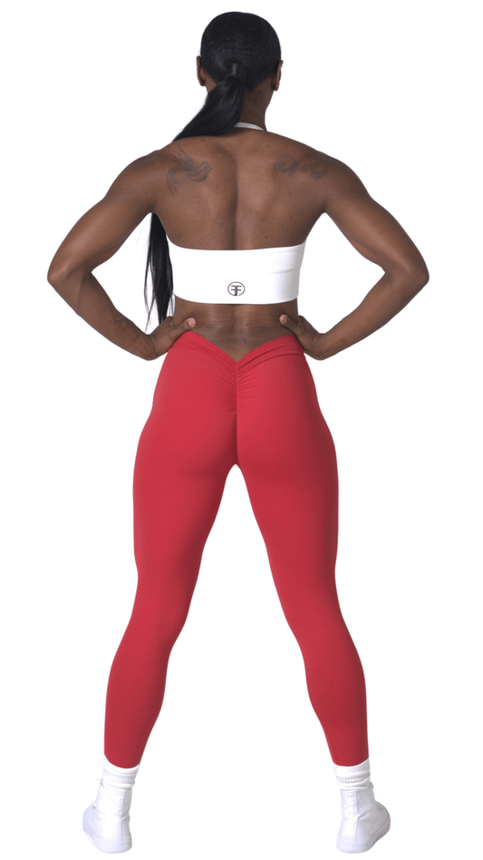 FITT FASHION WEAR LLC LEGGINGS Crucial Scrunch Leggings Red