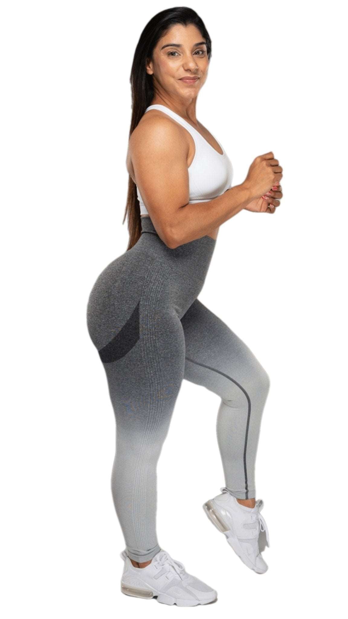 OMBRE SCRUNCH LEGGINGS GREY FITT FASHION WEAR LLC