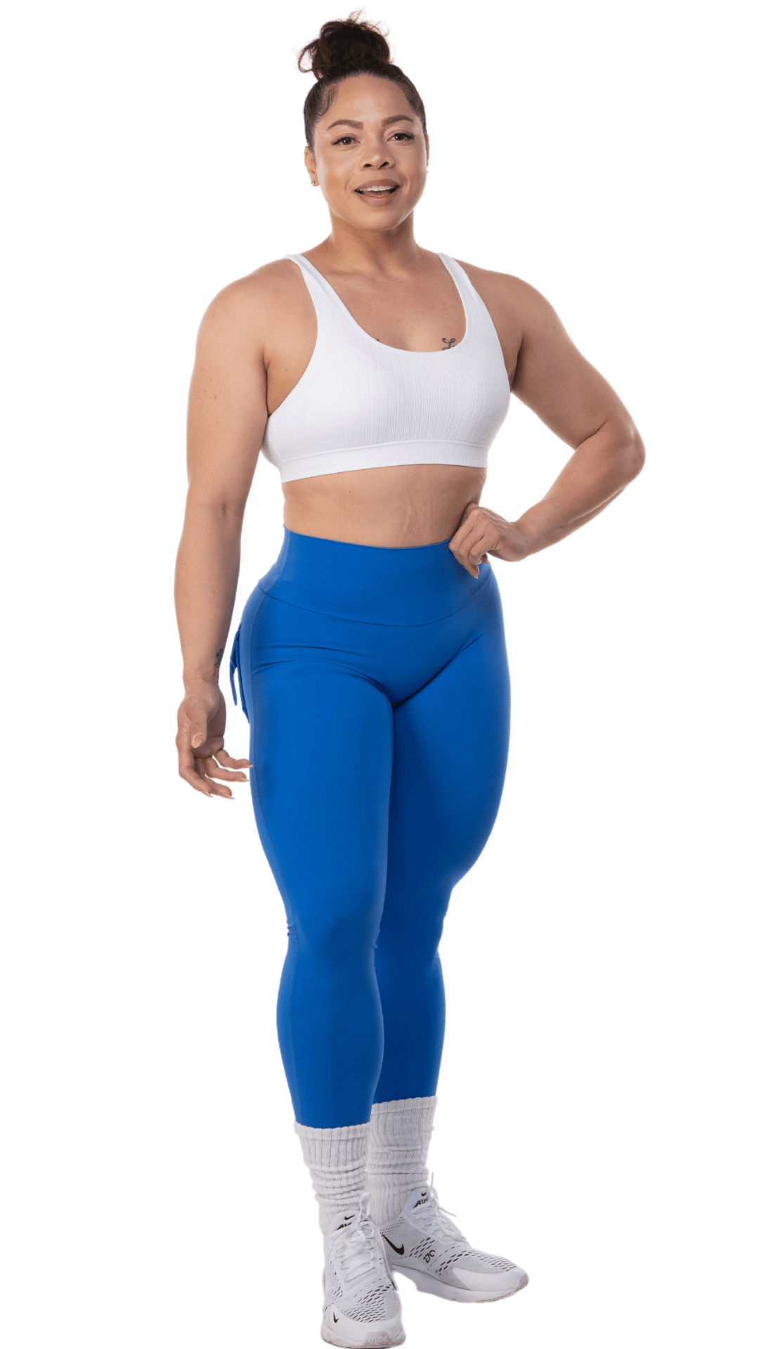 FITT FASHION WEAR LLC LEGGINGS Pocket Scrunch Leggings Bright Blue