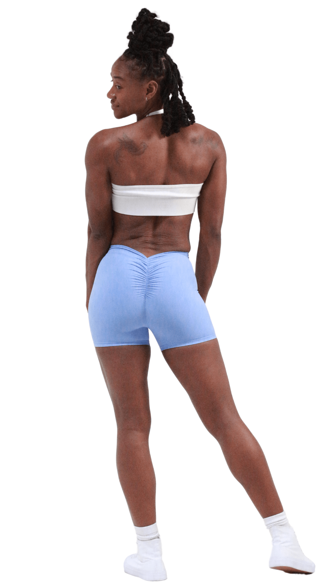 FITT FASHION WEAR LLC SHORTS Crucial Scrunch Shorts Mids Sky Blue