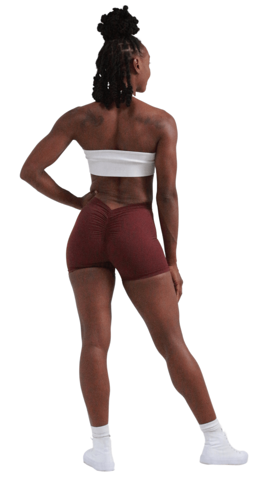 FITT FASHION WEAR LLC SHORTS SMALL Crucial Scrunch Shorts Mids Brown