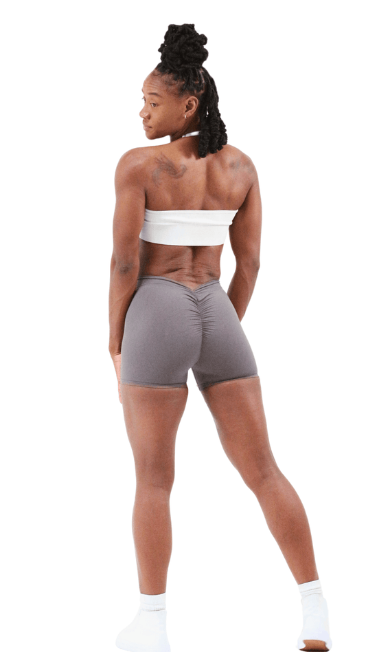 FITT FASHION WEAR LLC SHORTS SMALL Crucial Scrunch Shorts Mids Grey