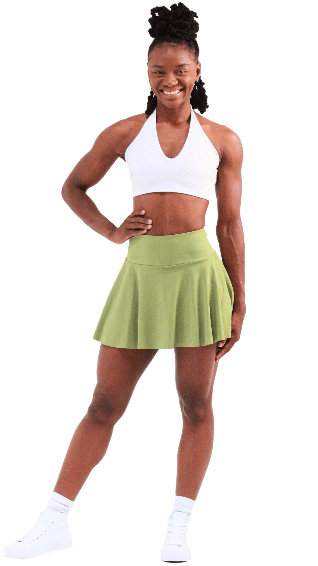 FITT FASHION WEAR LLC SKIRTS Pop Tennis Skirt Army Green