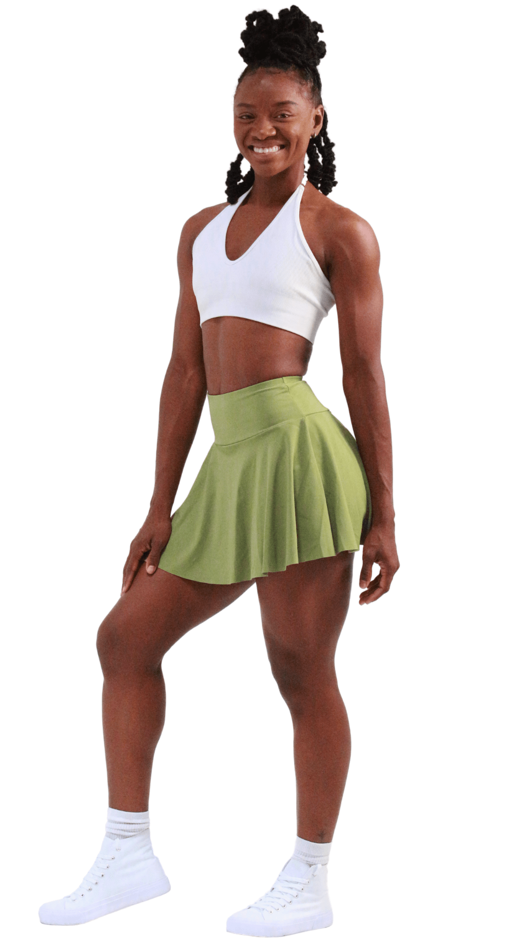 FITT FASHION WEAR LLC SKIRTS Pop Tennis Skirt Army Green